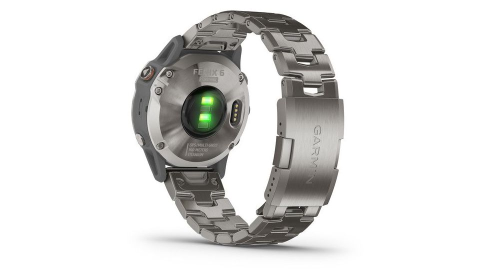 Garmin Fenix 6 Sapphire Multisport Fitness Watch, Titanium Gray w/Ti Band, 010-02158-22