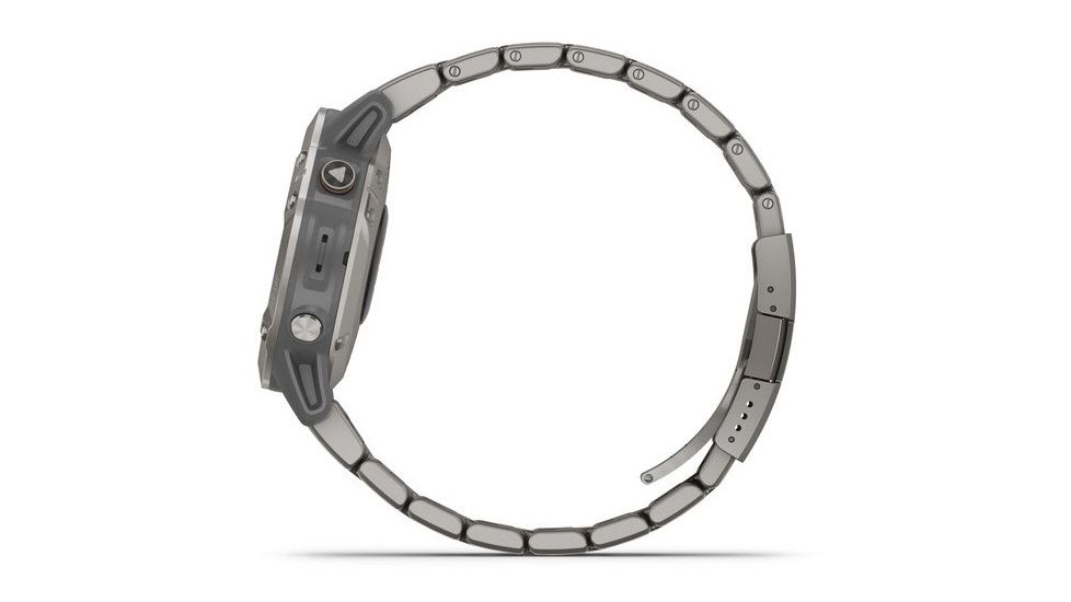 Garmin Fenix 6 Sapphire Multisport Fitness Watch, Titanium Gray w/Ti Band, 010-02158-22