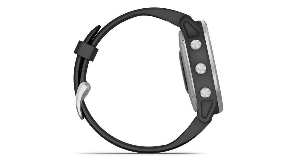 Garmin Fenix 6S Premium Multisport GPS Smartwatch, Silver w/Black Band, 010-02159-01