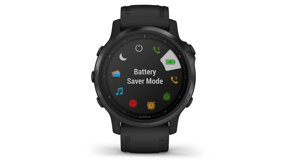 Garmin Fenix 6S Pro Multisport GPS Smartwatch, Black w/ Black Band, 010-02159-13