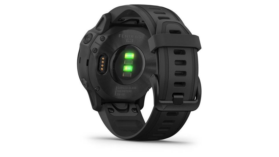 Garmin Fenix 6S Pro Multisport GPS Smartwatch, Black w/ Black Band, 010-02159-13