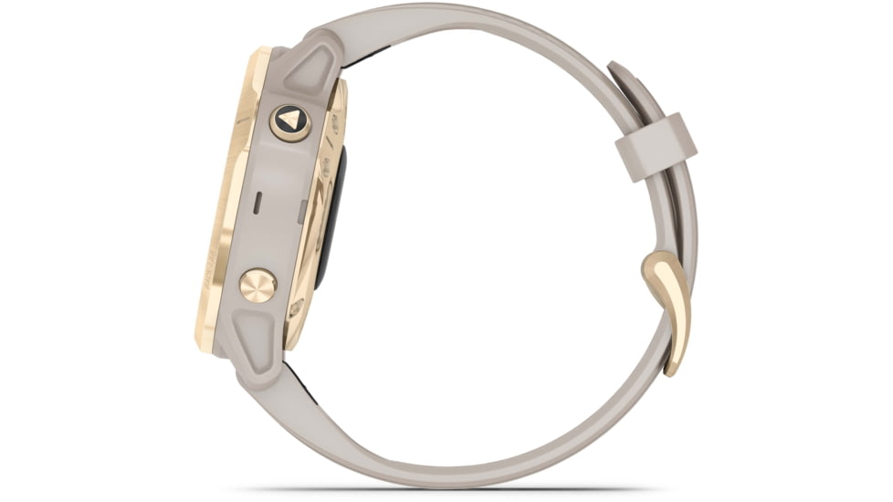 Garmin Fenix 6S Pro Solar Watch, Light Gold w/ Light Sand Band, 010-02409-10
