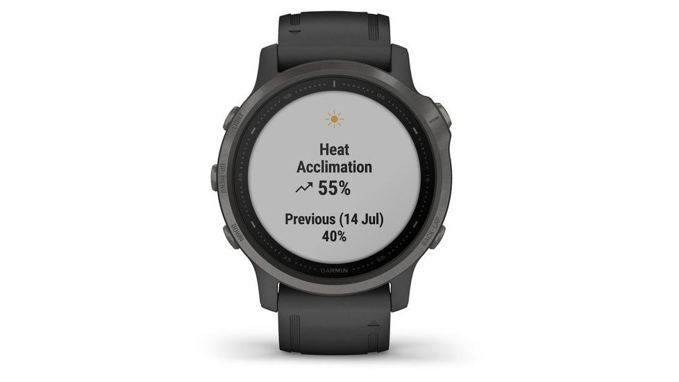 Garmin Fenix 6S Sapphire Multisport GPS Smartwatch, Carbon Grey DLC w/Black Band, 010-02159-24