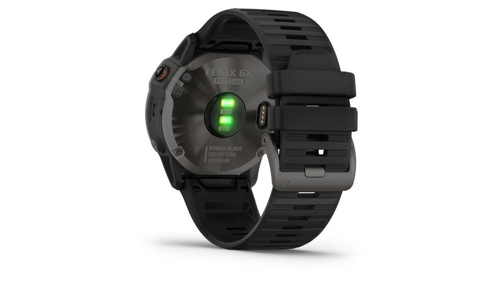 Garmin Fenix 6X Pro Solar Multisport GPS Smartwatch, Ti Carbon Gray DLC w/Black Band, 010-02157-20