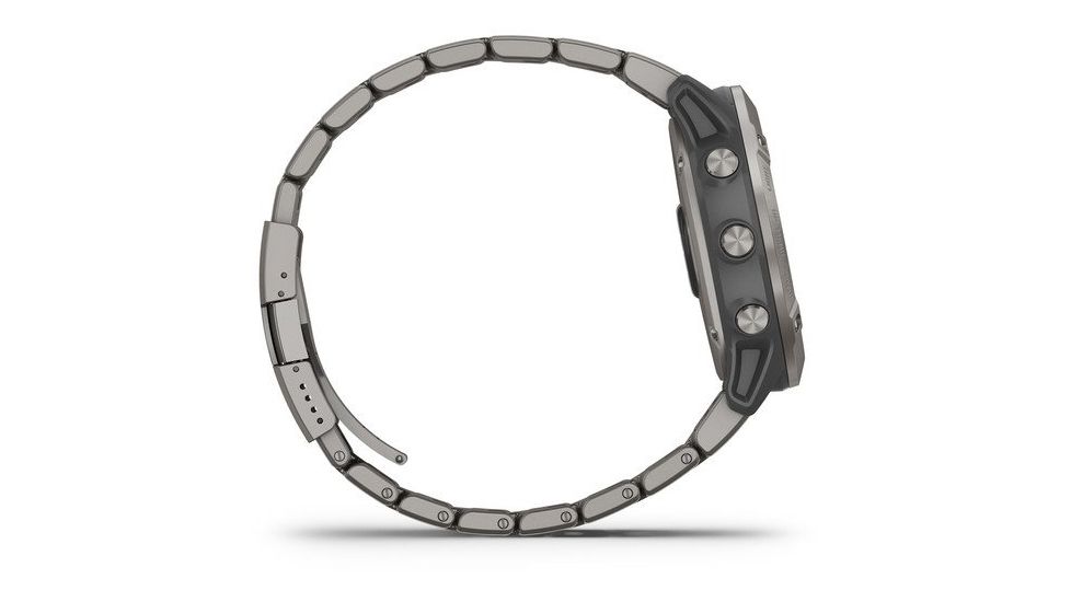 Garmin Fenix 6X Pro Solar Multisport GPS Smartwatch, Titanium w/Ti Band, 010-02157-23