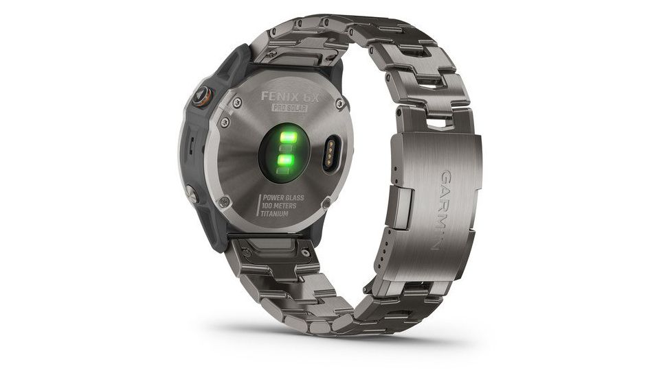 Garmin Fenix 6X Pro Solar Multisport GPS Smartwatch, Titanium w/Ti Band, 010-02157-23