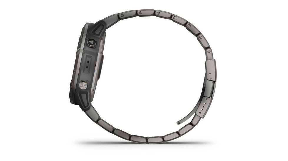 Garmin Fenix 6X Pro Solar Multisport GPS Smartwatch, Titanium w/Ti Band, 010-02157-23