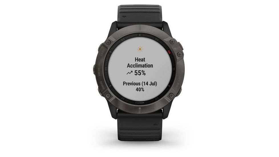 Garmin Fenix 6X Sapphire Multisport GPS Smartwatch, Carbon Gray DLC w/Black Band, 010-02157-10