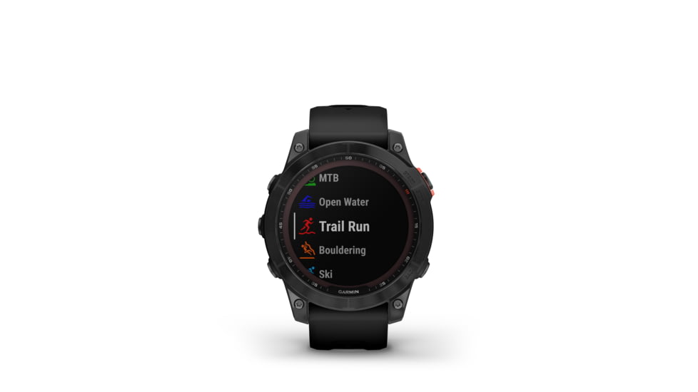 Garmin Fenix 7 Solar Watch, Slate Gray Case, Black Band, 010-02540-10