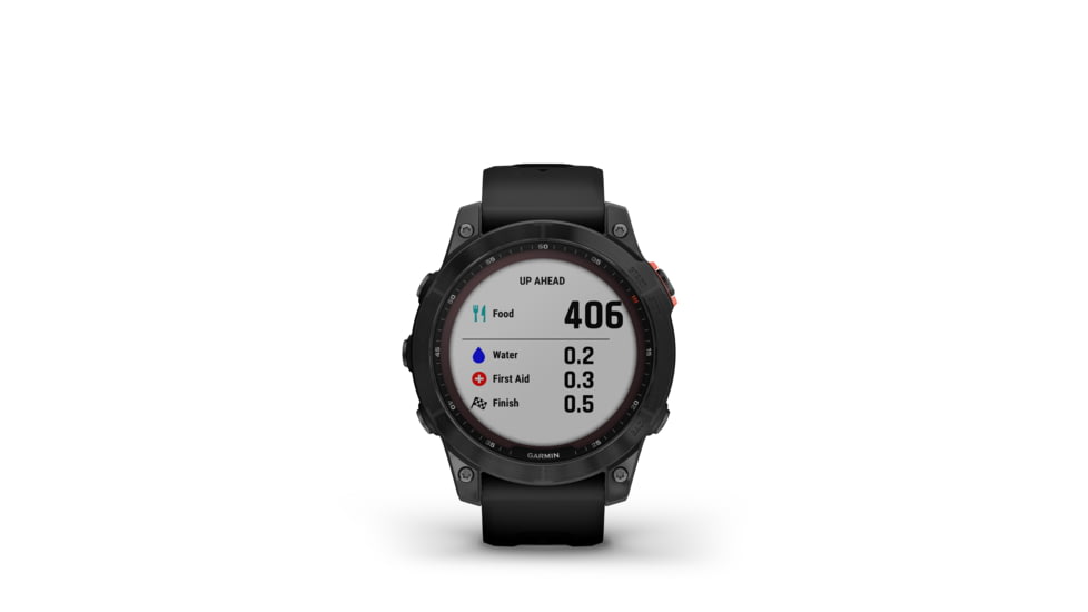 Garmin Fenix 7 Solar Watch, Slate Gray Case, Black Band, 010-02540-10