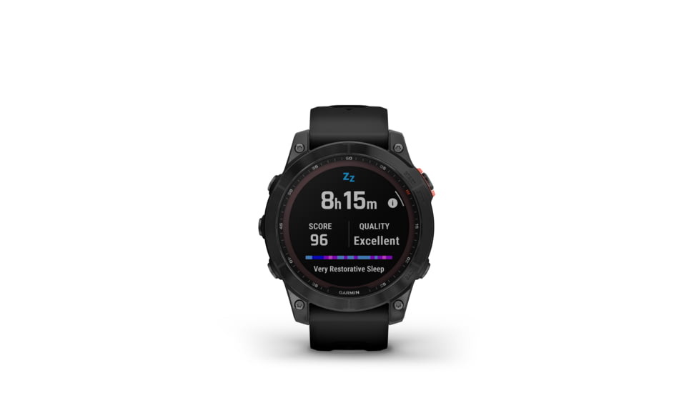 Garmin Fenix 7 Solar Watch, Slate Gray Case, Black Band, 010-02540-10