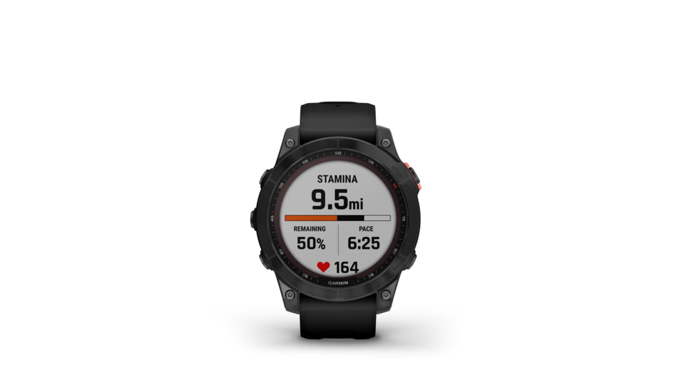 Garmin Fenix 7 Solar Watch, Slate Gray Case, Black Band, 010-02540-10