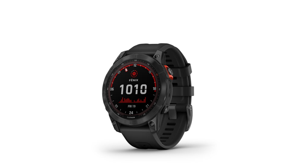 Garmin Fenix 7 Solar Watch, Slate Gray Case, Black Band, 010-02540-10