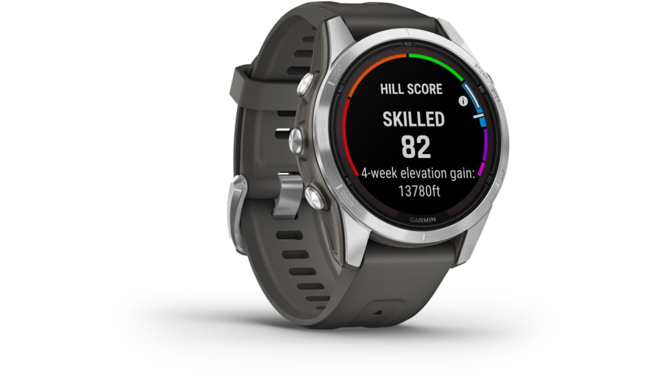 Garmin Fenix 7S Pro Solar Edition Silver with Graphite Band Watch, 010-02776-00