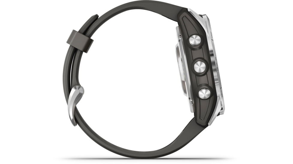 Garmin Fenix 7S Pro Solar Edition Silver with Graphite Band Watch, 010-02776-00