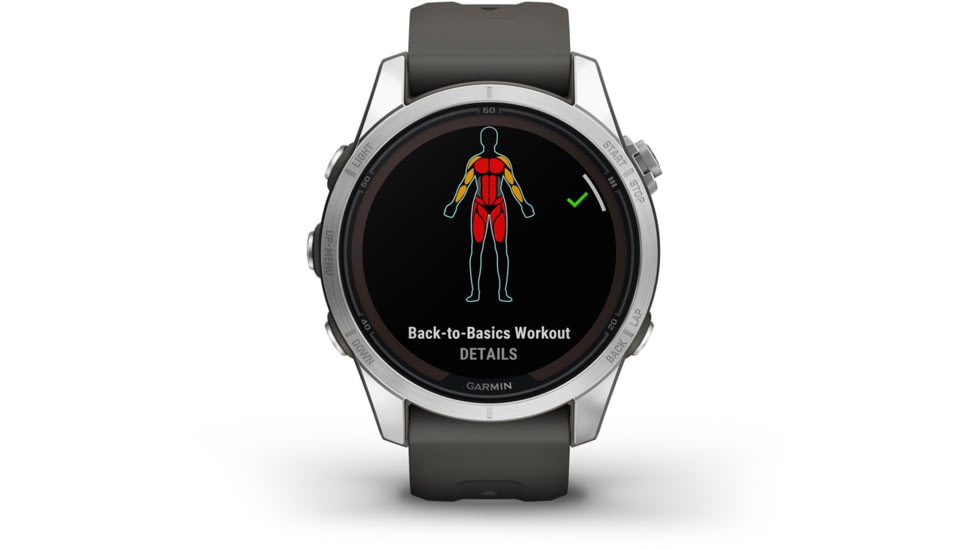 Garmin Fenix 7S Pro Solar Edition Silver with Graphite Band Watch, 010-02776-00