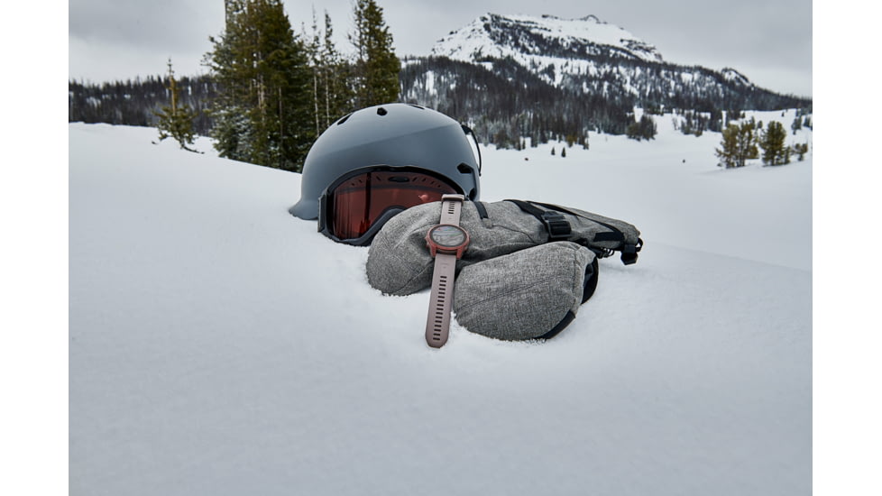 Garmin Fenix 7S Sapphire Solar Watch, Dark Bronze Titanium Case, Shale Gray Band, 010-02539-28