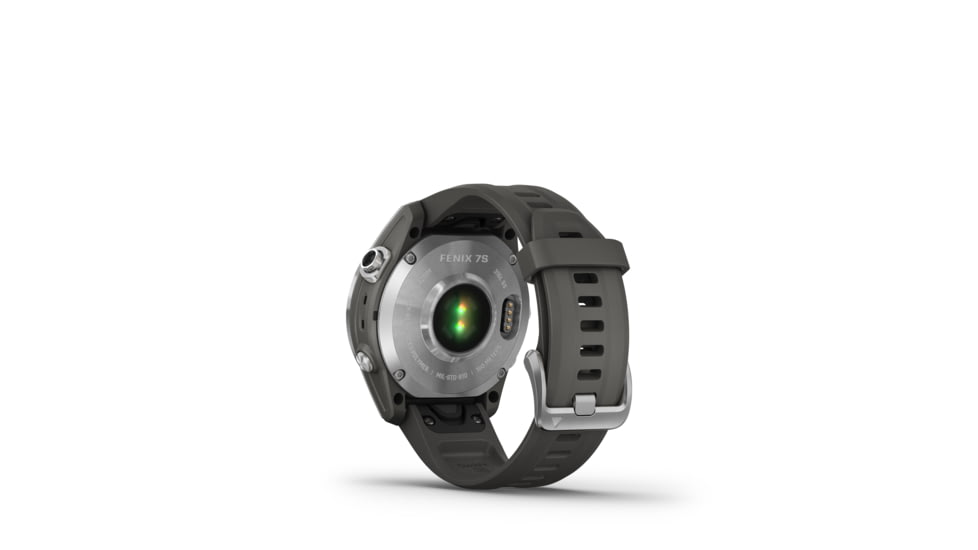 Garmin Fenix 7S Watch, Silver Case, Graphite Band, 010-02539-00