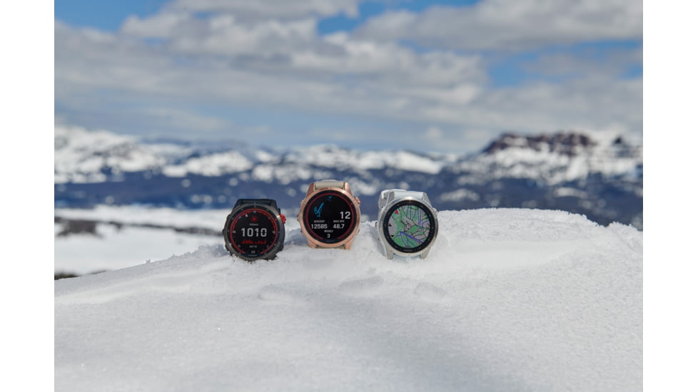 Garmin Fenix 7S Watch, Silver Case, Whitestone Band, 010-02539-02