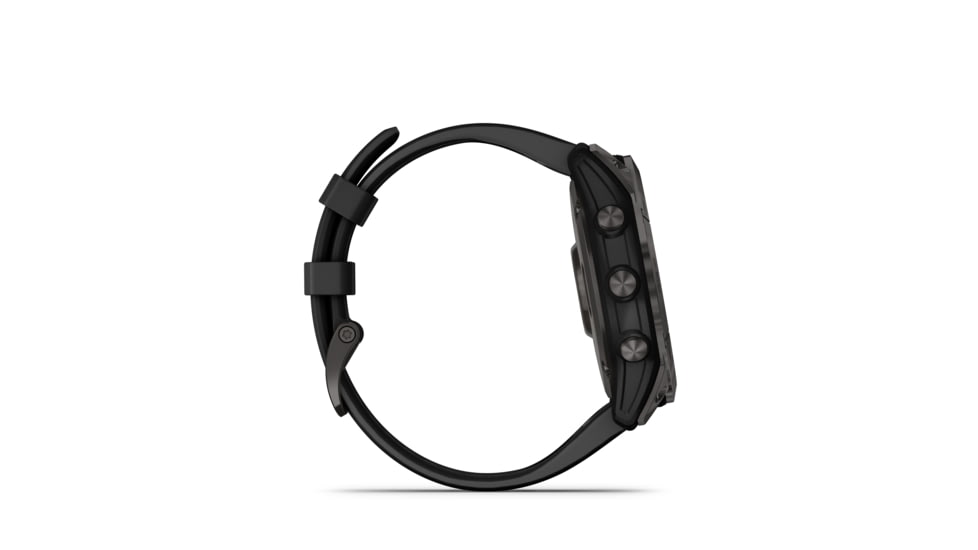 Garmin Fenix 7X Sapphire Solar Watch, Carbon Gray DLC Titanium Case, Black Band, 010-02541-10