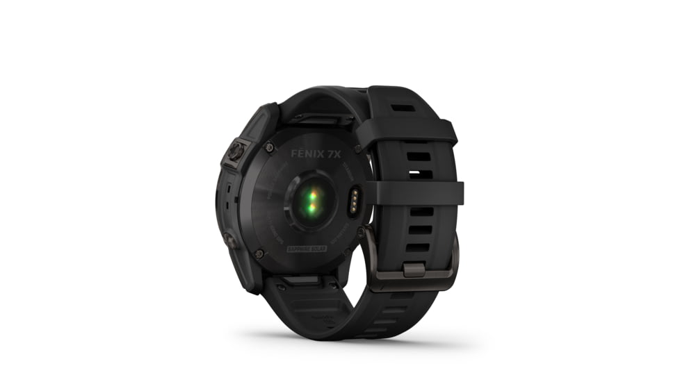 Garmin Fenix 7X Sapphire Solar Watch, Carbon Gray DLC Titanium Case, Black Band, 010-02541-10
