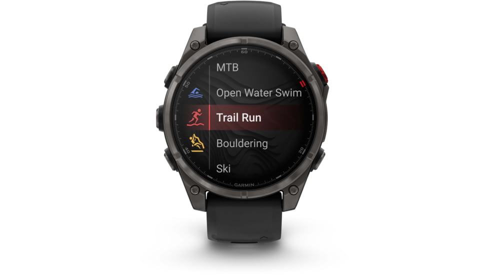 Garmin Fenix 8 Pro Unisex Watches, 47mm Case Diameter, Titanium Bezel, Black/Pebble Gray Silicone Band, 010-03198-00