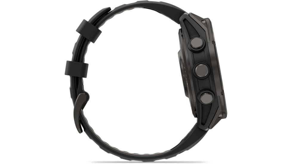 Garmin Fenix 8 Pro Unisex Watches, 47mm Case Diameter, Titanium Bezel, Black/Pebble Gray Silicone Band, 010-03198-00