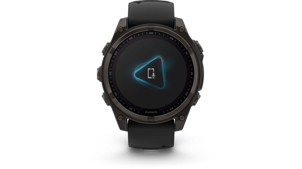 Garmin fenix 8 Sapphire Solar Edition 47mm GPS Watch, Carbon Gray DLC Titanium with Black/Pebble Gray Silicone, 010-02906-10