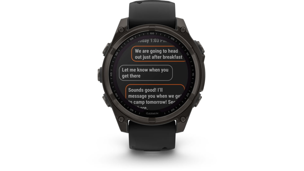 Garmin fenix 8 Sapphire Solar Edition 47mm GPS Watch, Carbon Gray DLC Titanium with Black/Pebble Gray Silicone, 010-02906-10