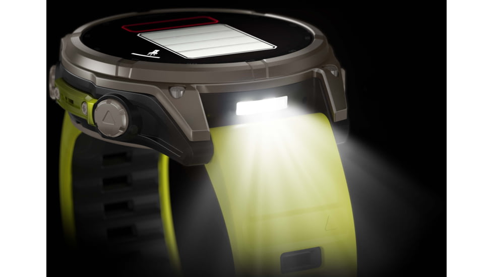 Garmin fenix 8 Sapphire Solar Edition 47mm GPS Watch, Titanium with Amp Yellow/Graphite Silicone, 010-02906-20