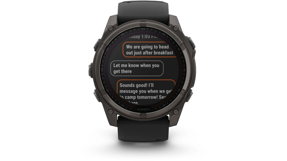 Garmin fenix 8 Sapphire Solar Edition 51mm GPS Watch, Carbon Gray DLC Titanium with Black/Pebble Gray Silicone, 010-02907-10