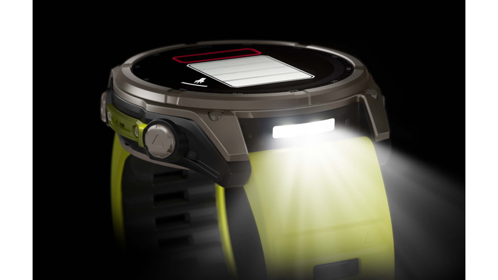 Garmin fenix 8 Sapphire Solar Edition 51mm GPS Watch, Titanium with Amp Yellow/Graphite Silicone, 010-02907-20