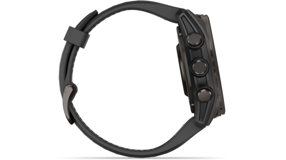 Garmin fenix 8 AMOLED 43mm GPS Watch, Sapphire, Carbon Gray DLC Titanium with Black/Pebble Gray Silicone, 010-02903-20