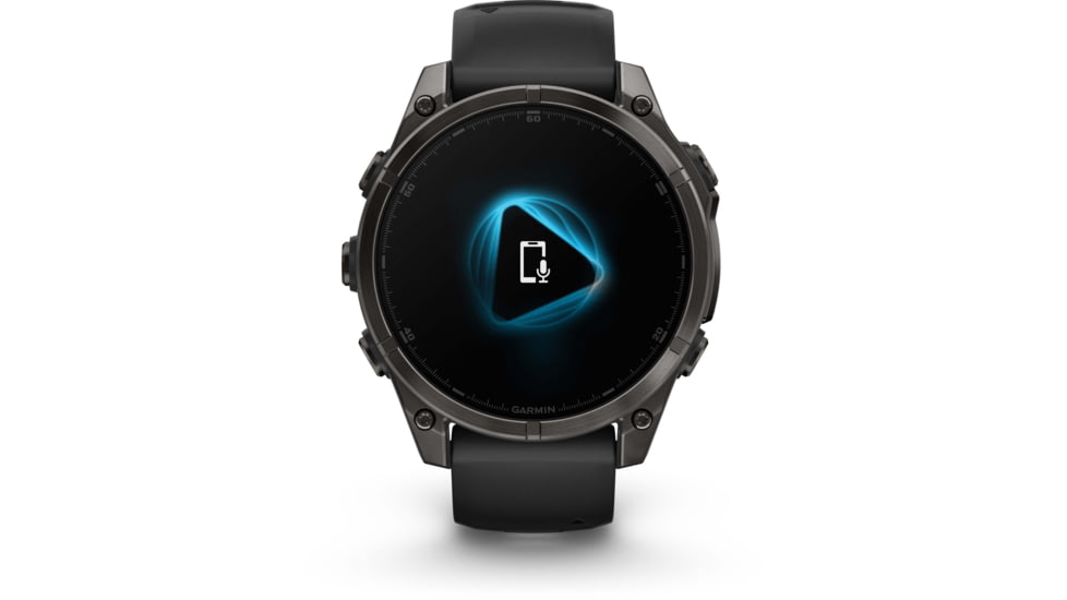Garmin fenix 8 AMOLED 47mm GPS Watch, Sapphire, Carbon Gray DLC Titanium with Black/Pebble Gray Silicone, 010-02904-20