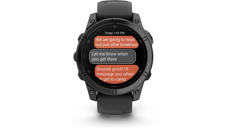 Garmin fenix E AMOLED 47mm GPS Watch, Slate Gray Steel with Black Silicone Band, 010-03025-03