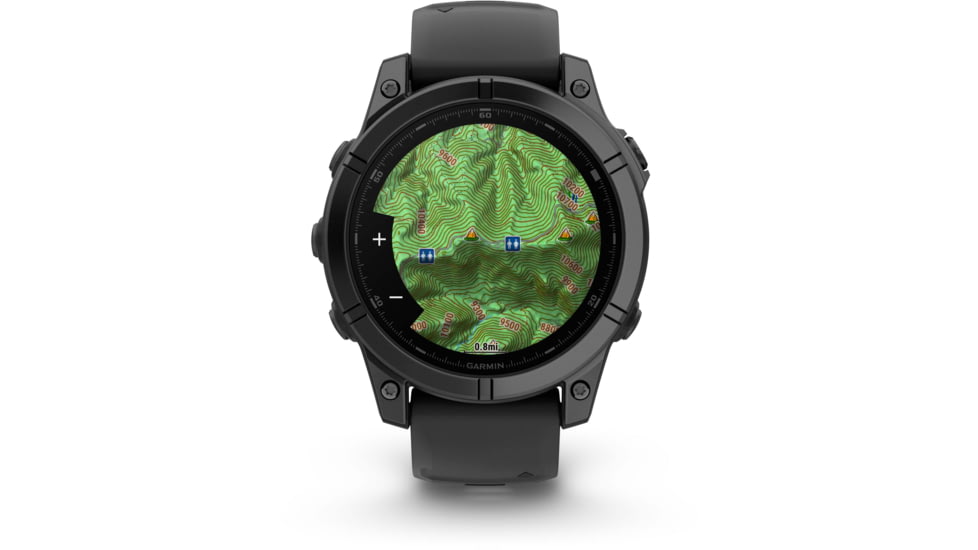 Garmin fenix E AMOLED 47mm GPS Watch, Slate Gray Steel with Black Silicone Band, 010-03025-03