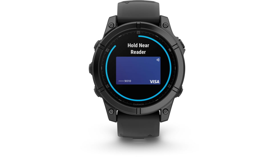 Garmin fenix E AMOLED 47mm GPS Watch, Slate Gray Steel with Black Silicone Band, 010-03025-03