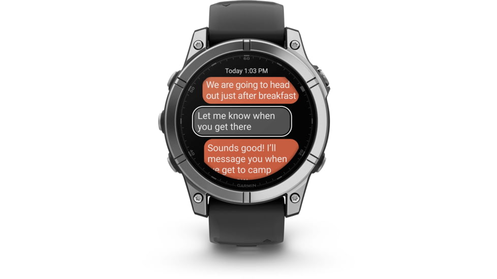 Garmin fenix E AMOLED 47mm GPS Watch, Stainless Steel with Black Silicone Band, 010-03025-02