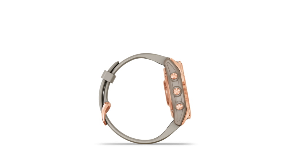Garmin Fenix7S Solar Watch, Rose Gold Case, Light Sand Band, 010-02539-10