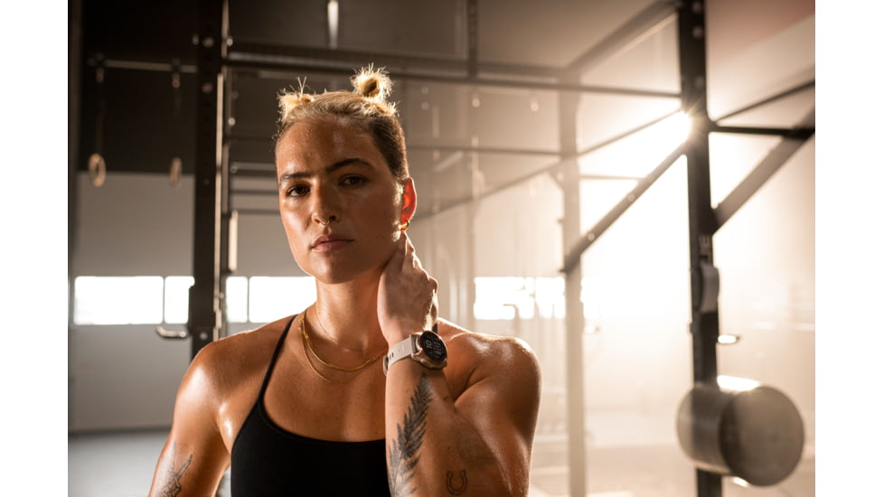 Garmin Fenix7S Solar Watch, Rose Gold Case, Light Sand Band, 010-02539-10