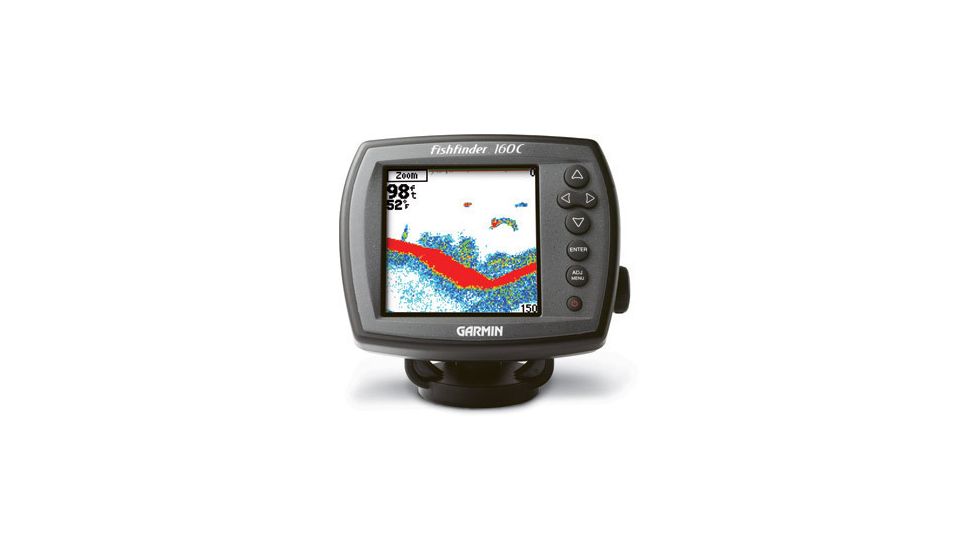Garmin FishFinder 160C, dual beam transducer (plastic transom/trolling motor mount with depth, temp) GPS Fishfinders 010-00403-00 w/ Free S&amp;H