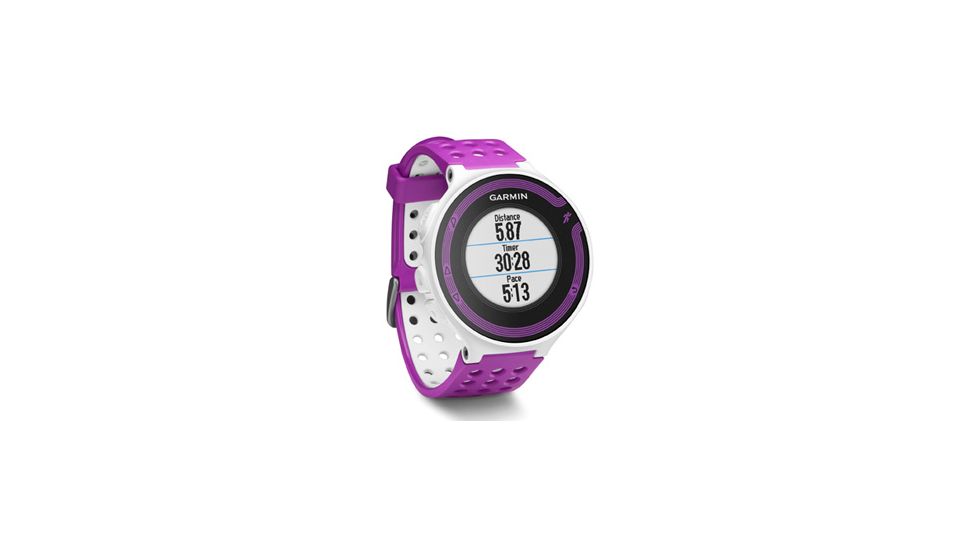 Garmin Forerunner 220 white/violet bundle GPS running watch 010-01147-31