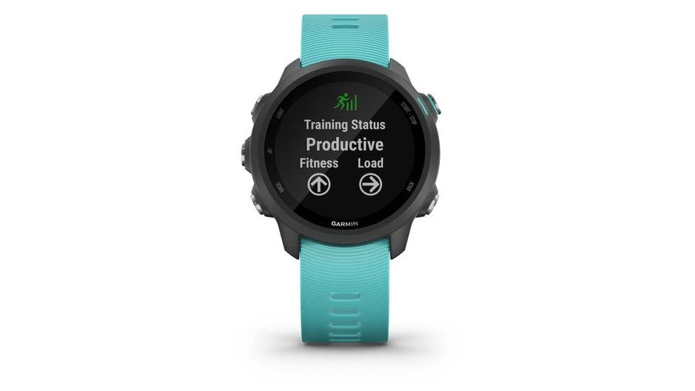 Garmin Forerunner 245 Music Running Watch, Black/Aqua, 010-02120-22