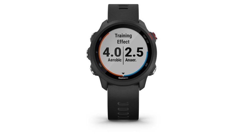 Garmin Forerunner 245 Music Running Watch, Black/Red, 010-02120-20