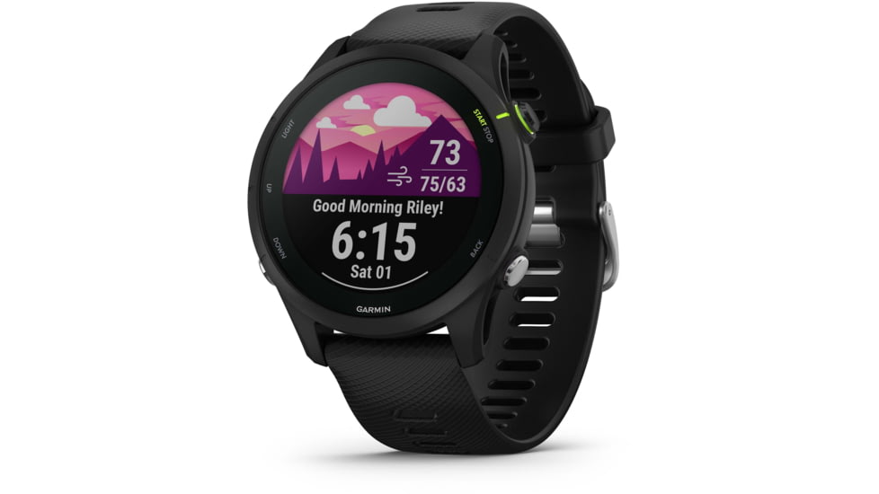 Garmin Forerunner 255 Music 46mm Watch, Black, 010-02641-20