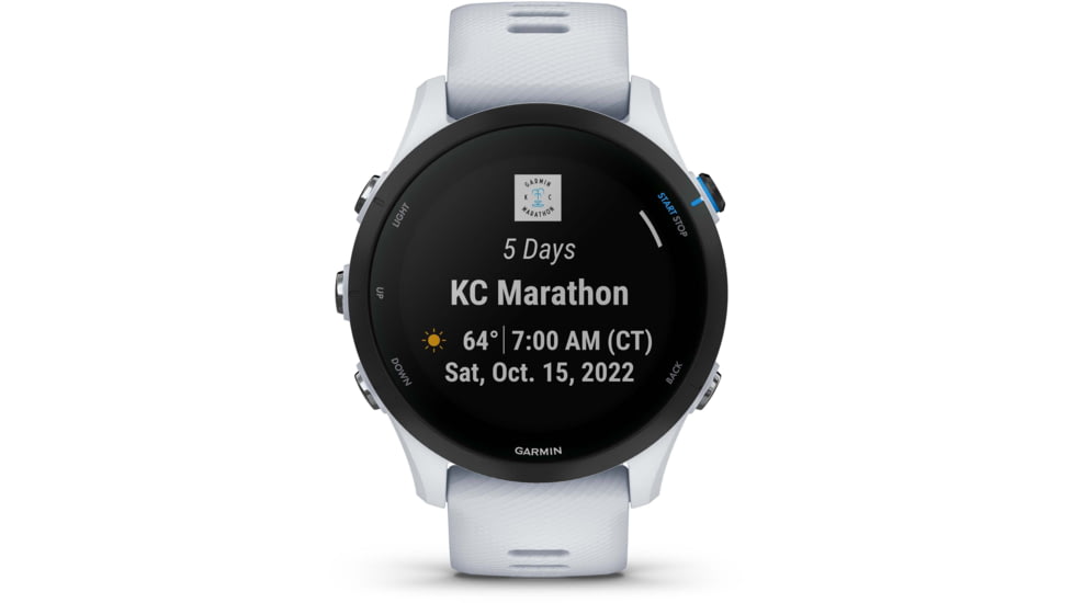 Garmin Forerunner 255 Music 46mm Watch, Whitestone, 010-02641-21