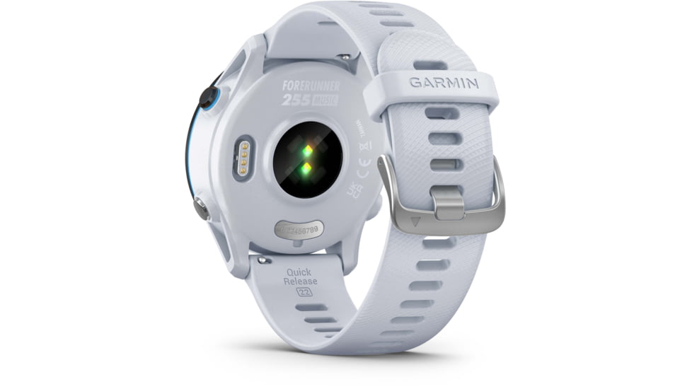 Garmin Forerunner 255 Music 46mm Watch, Whitestone, 010-02641-21