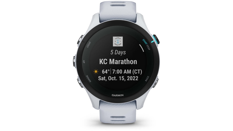 Garmin Forerunner 255s Music 41mm Watch, Whitestone, 010-02641-23