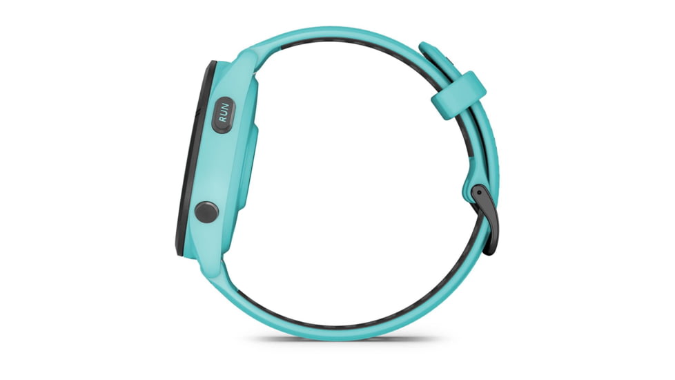 Garmin Forerunner 265 Watch, Black Bezel w/ Aqua Case and Aqua/Black Silicone Band, 010-02810-02