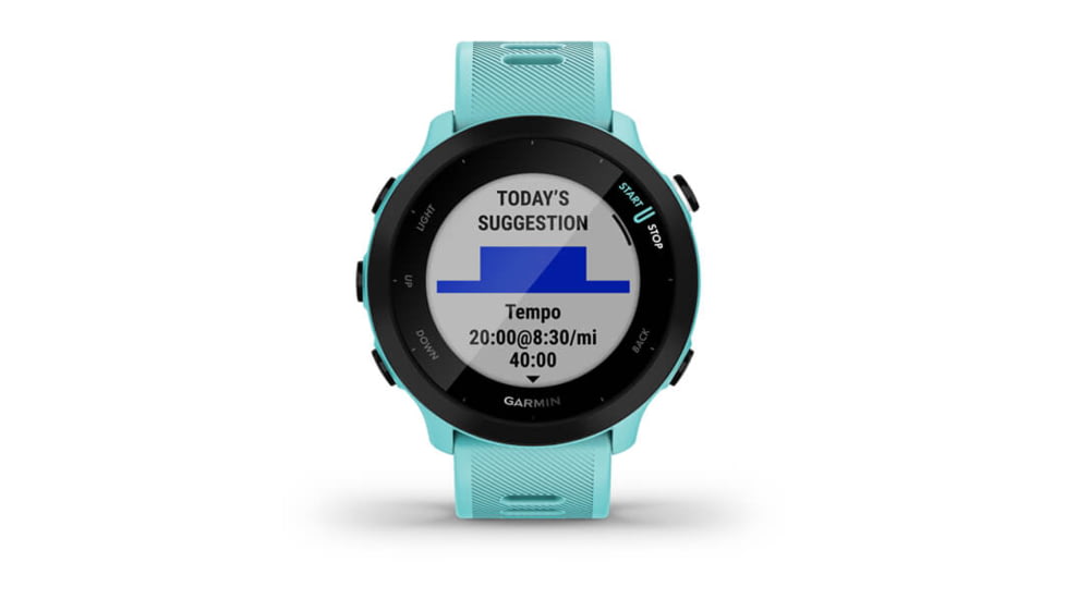 Garmin Forerunner 55 Watches, Aqua, 010-02562-02
